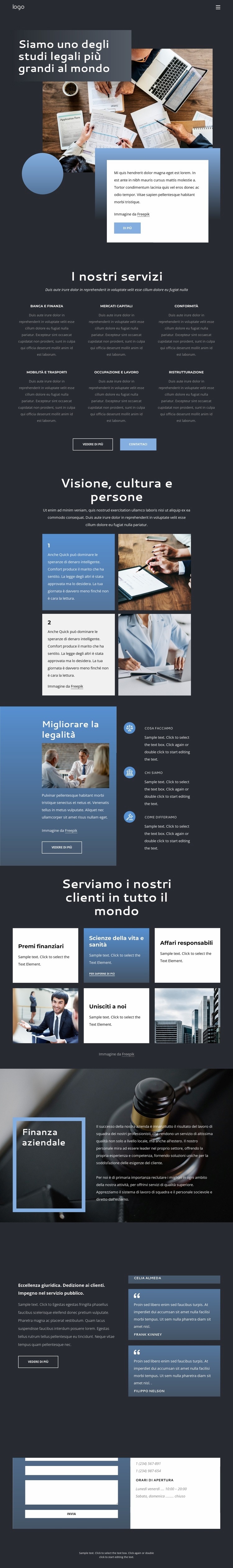 Siamo uno studio legale d'élite Progettazione di siti web