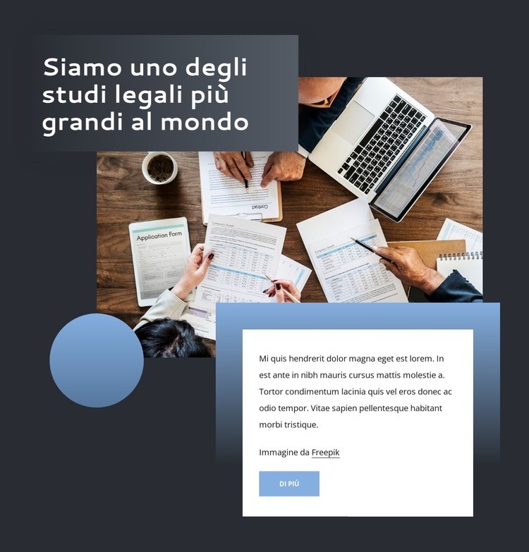 Uno studio legale internazionale a servizio completo Modello