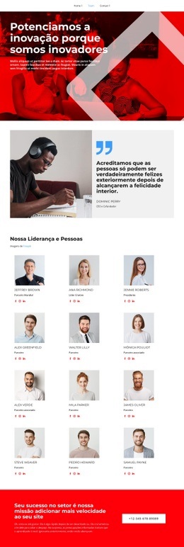 Design De Site Premium Para A Equipe Foi Selecionada