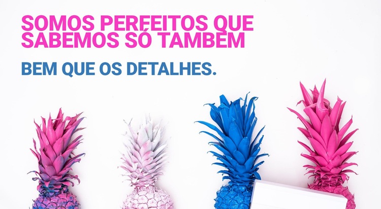 Bem e apenas detalhes Landing Page