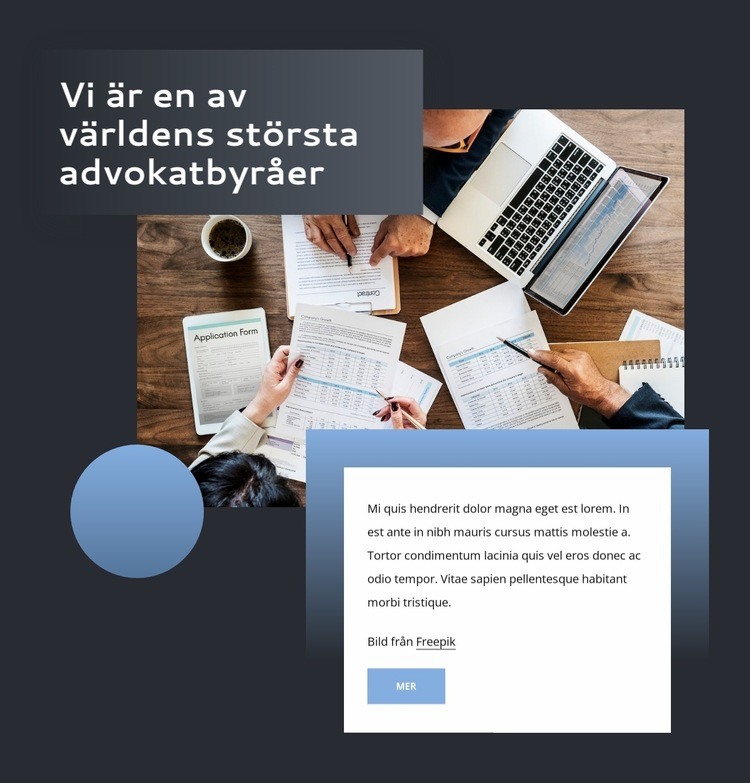 En fullservice internationell advokatbyrå CSS -mall