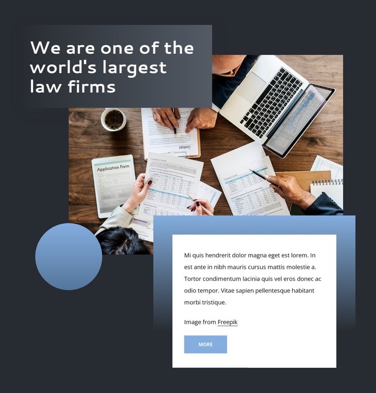 A full-service international law firm Web Page Design
