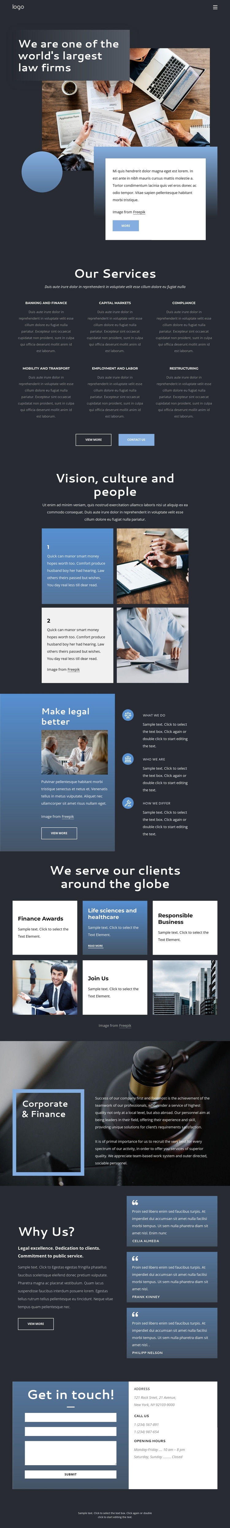 We are an elite law firm Website Builder Software