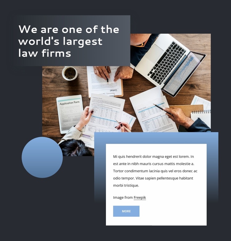 A full-service international law firm Website Design