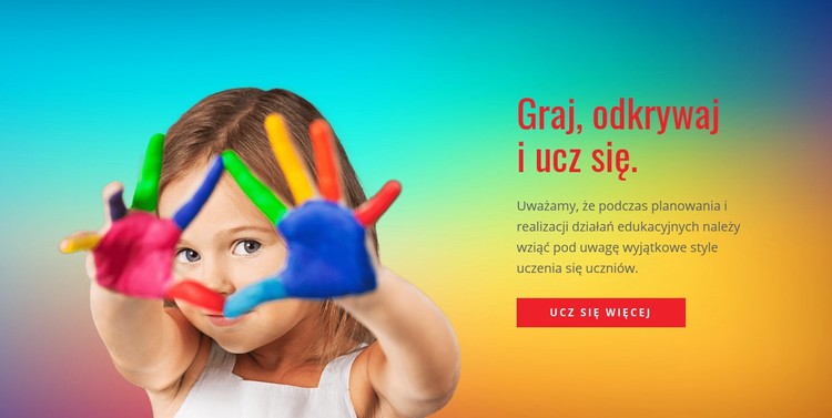 Graj, odkrywaj i ucz się Szablon CSS