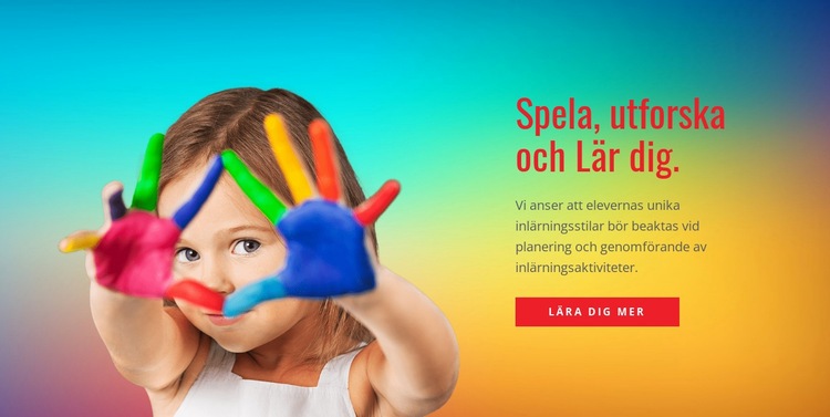 Lek, utforska och lär dig CSS -mall