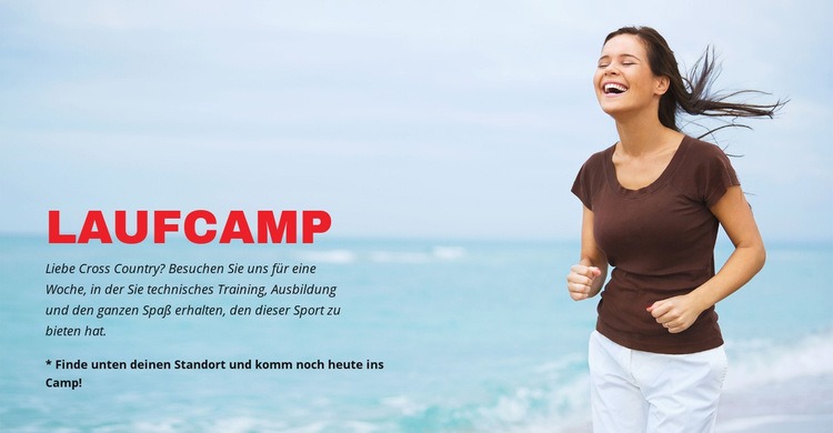 Laufcamp Website Builder-Vorlagen