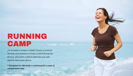 Campamento De Correr - Plantilla De Página De Destino
