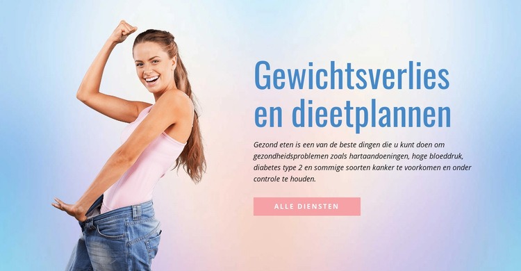 Dieet en gewichtsverlies HTML5-sjabloon