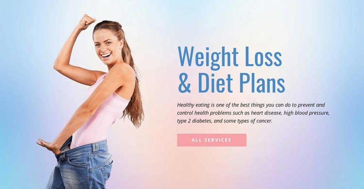 Kost och viktminskning Html webbplatsbyggare