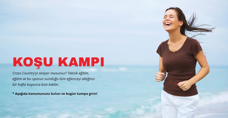 Koşu kampı HTML5 Şablonu