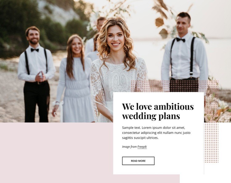 Nejlepší luxusní svatební plánovač a firma zabývající se designem událostí Html Website Builder