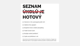 Seznam Úkolů - Šablona Bootstrapu