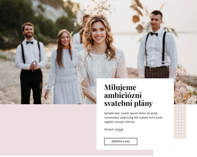 Nejlepší luxusní svatební plánovač a firma zabývající se designem událostí Šablona HTML