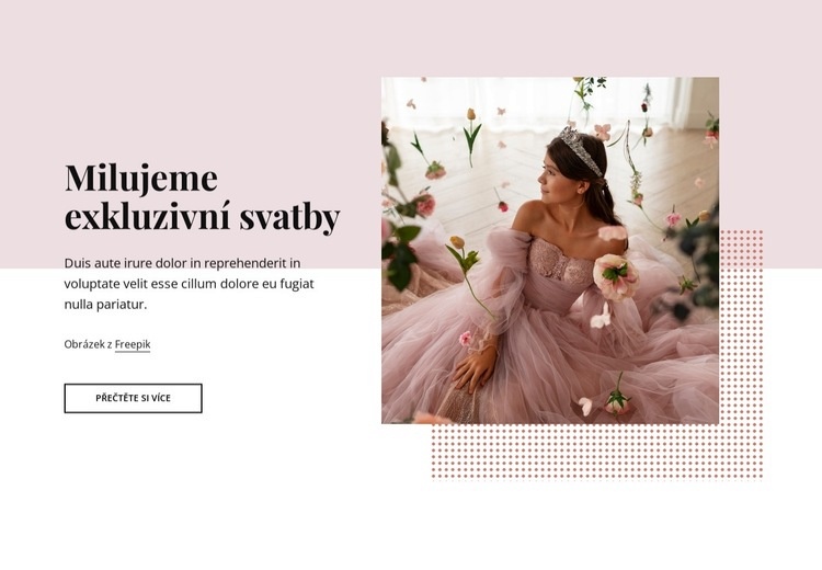 Milujeme exkluzivní svatby Webový design