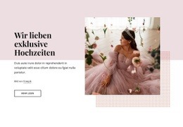 Wir Lieben Exklusive Hochzeiten - HTML-Vorlage Für Eine Seite