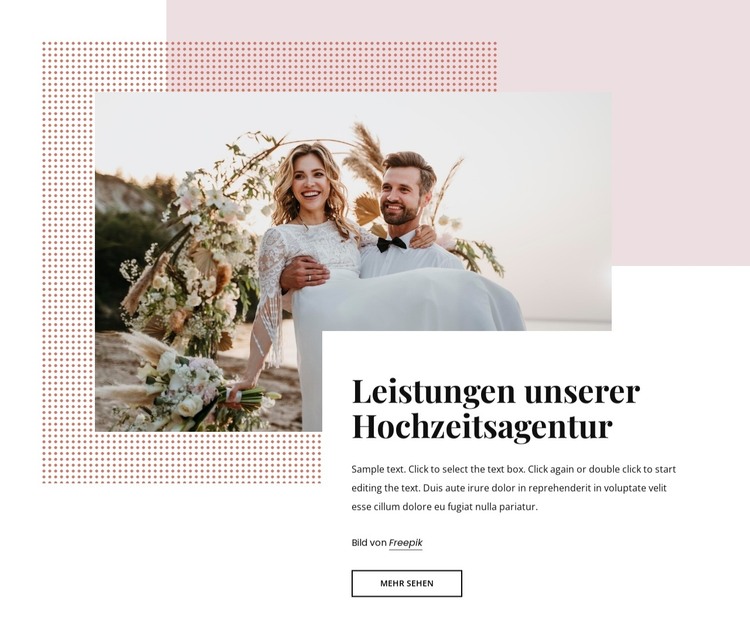 Unsere Hochzeitsagentur HTML-Vorlage