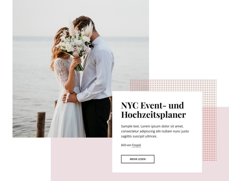 NYC Event- und Hochzeitsplaner HTML Website Builder