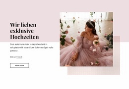 Wir Lieben Exklusive Hochzeiten HTML-Vorlage