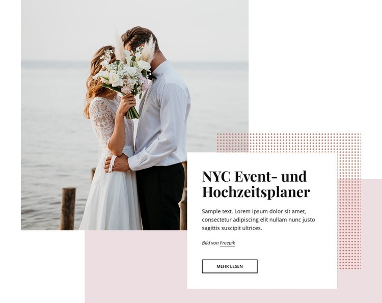 NYC Event- und Hochzeitsplaner HTML5-Vorlage