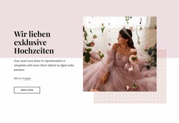 Gebrauchsfertige Joomla-Vorlage Für Wir Lieben Exklusive Hochzeiten