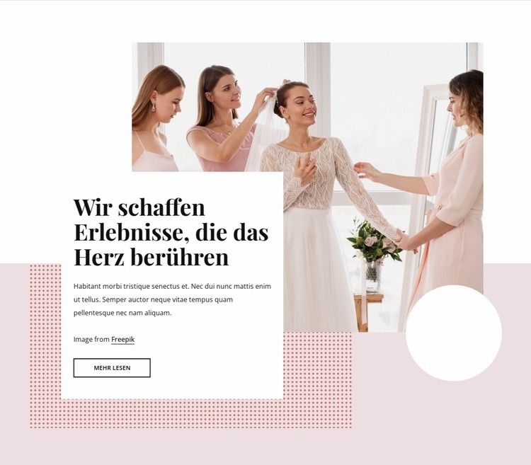Hochzeitsplanung und Eventdesign Website-Modell