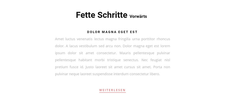 Zwei Überschriftentexte und eine Schaltfläche WordPress-Theme