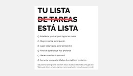 Lista De Quehaceres - Creador De Sitios Web De Arrastrar Y Soltar