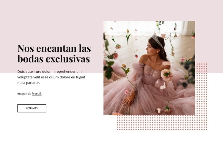 Nos encantan las bodas exclusivas Creador de sitios web HTML