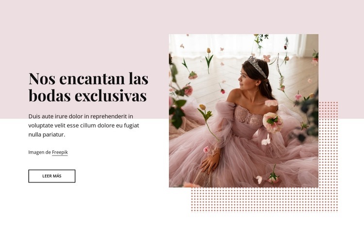 Nos encantan las bodas exclusivas Diseño de páginas web