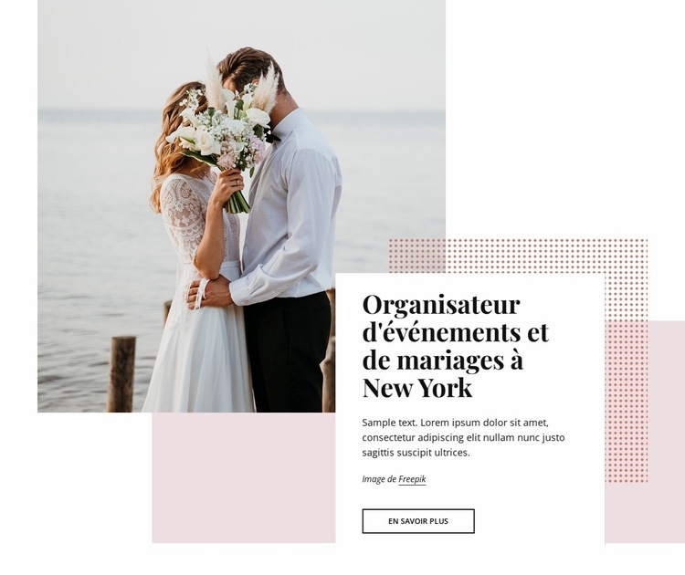 Organisateurs d'événements et de mariages à New York Modèles de constructeur de sites Web