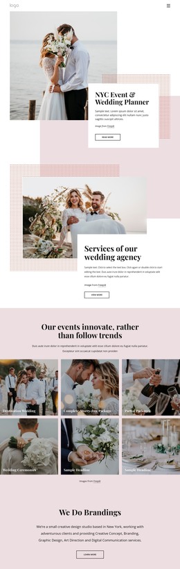 We Create Stress-Free Planning Experience - Landing Page Template