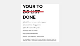 To Do List - Professional HTML5 Template