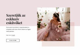 Szeretjük Az Exkluzív Esküvőket - HTML Oldalsablon