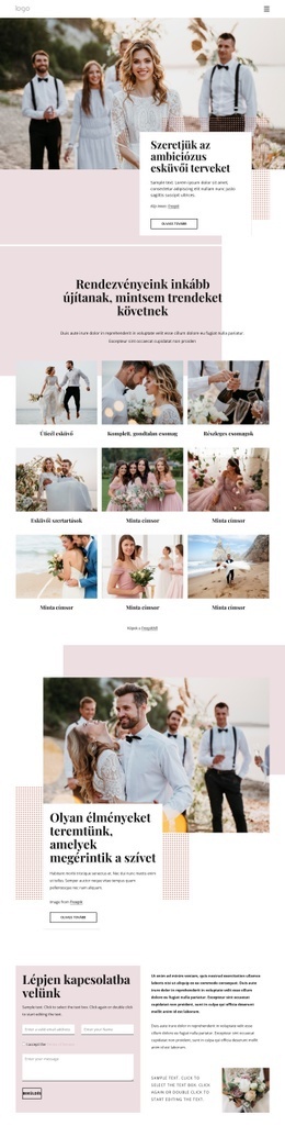 Szeretjük Az Ambiciózus Esküvői Terveket Weboldal Tervezés
