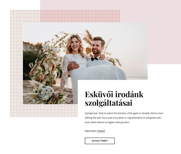 Esküvői irodánk Weboldal tervezés
