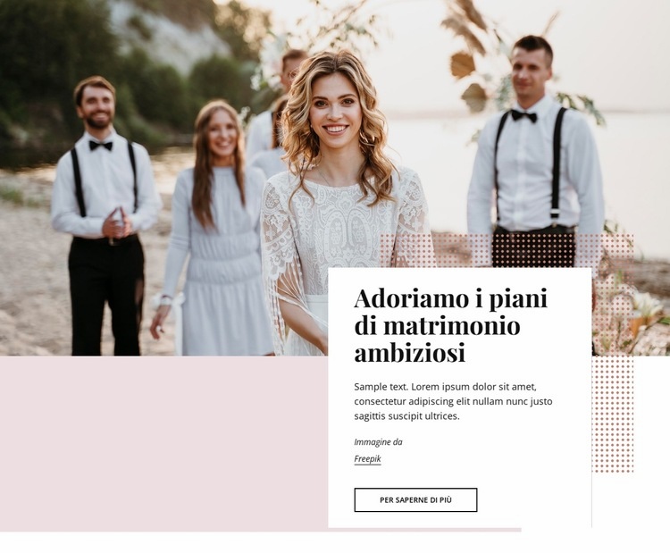 La migliore wedding planner di lusso e società di progettazione di eventi Costruttore di siti web HTML
