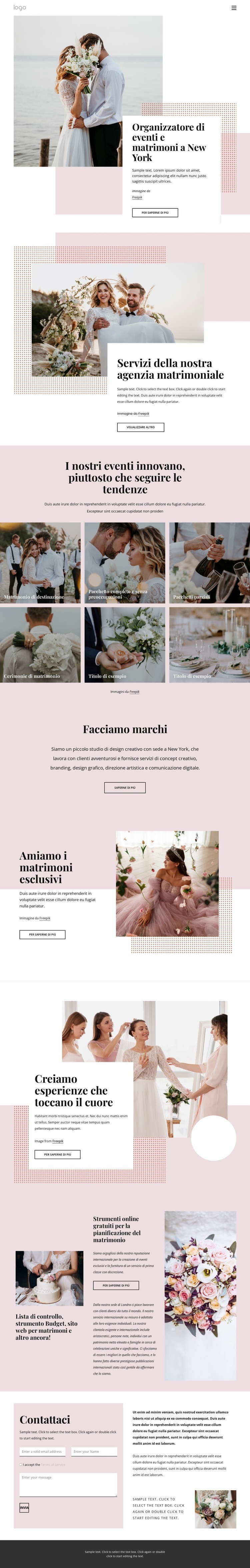 Creiamo un'esperienza di pianificazione senza stress Mockup del sito web