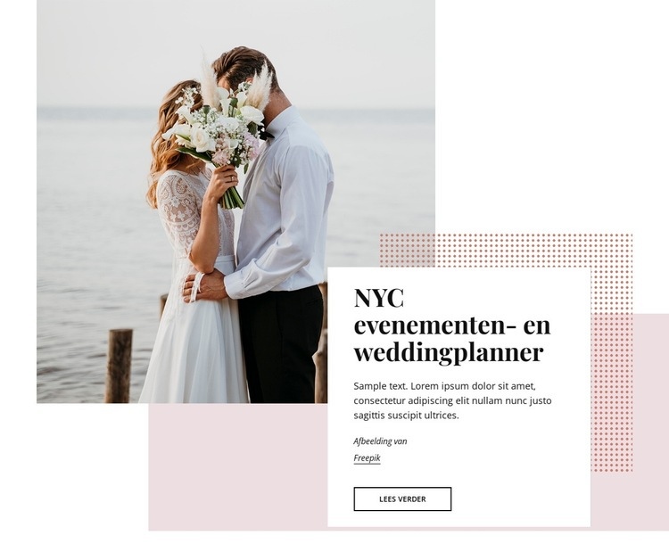 NYC evenementen- en weddingplanners Html Website Builder