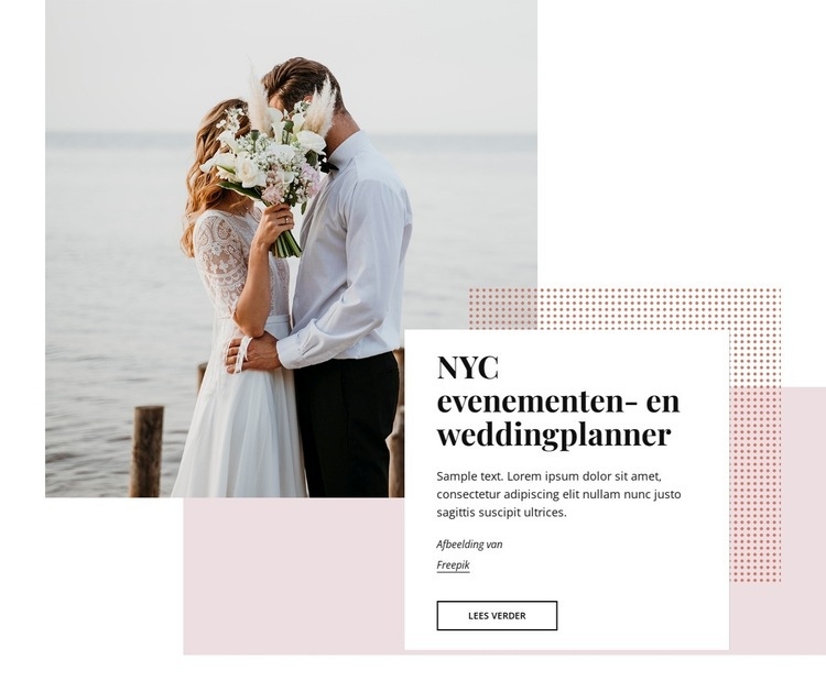 NYC evenementen- en weddingplanners Website ontwerp