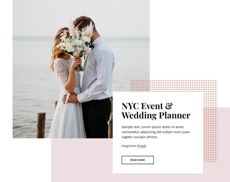 NYC event and wedding planners One Page Template