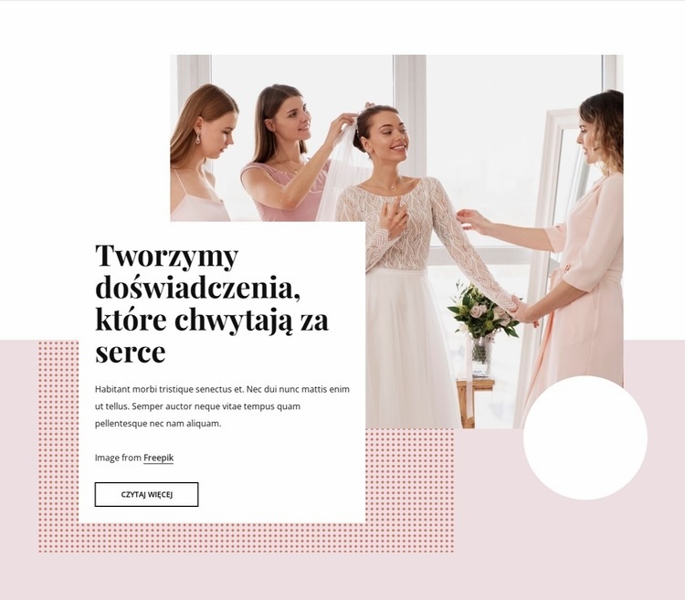 Planowanie ślubu i projektowanie wydarzeń Szablony do tworzenia witryn internetowych