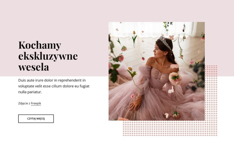 Kochamy ekskluzywne wesela Motyw WordPress