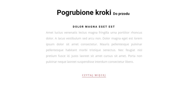 Dwa nagłówki i przycisk Szablon CSS