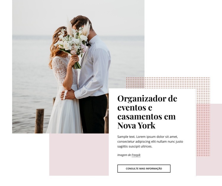 Organizadores de eventos e casamentos em Nova York Design do site