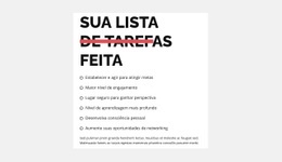 Lista De Afazeres - Página De Destino Personalizada