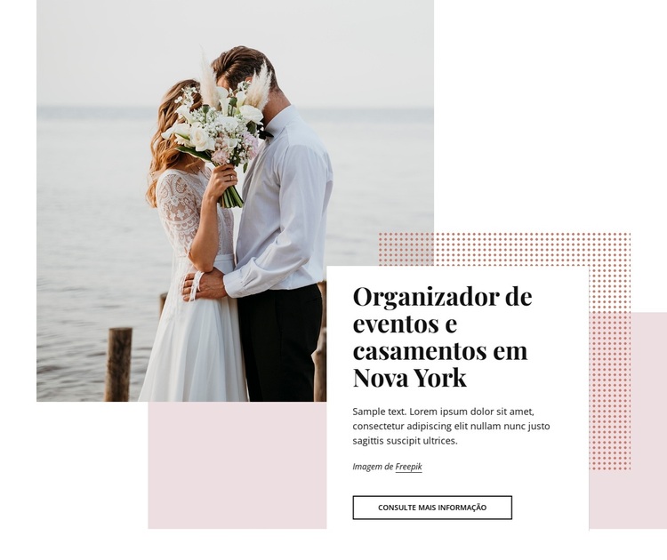 Organizadores de eventos e casamentos em Nova York Tema WordPress