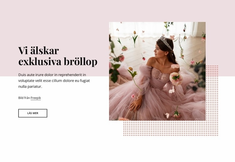 Vi älskar exklusiva bröllop CSS -mall