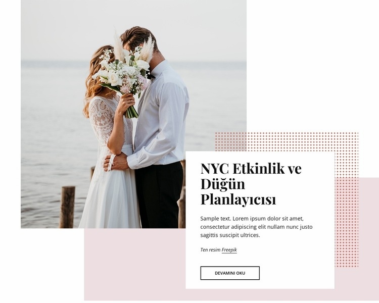 NYC etkinlik ve düğün planlamacıları Html Web Sitesi Oluşturucu