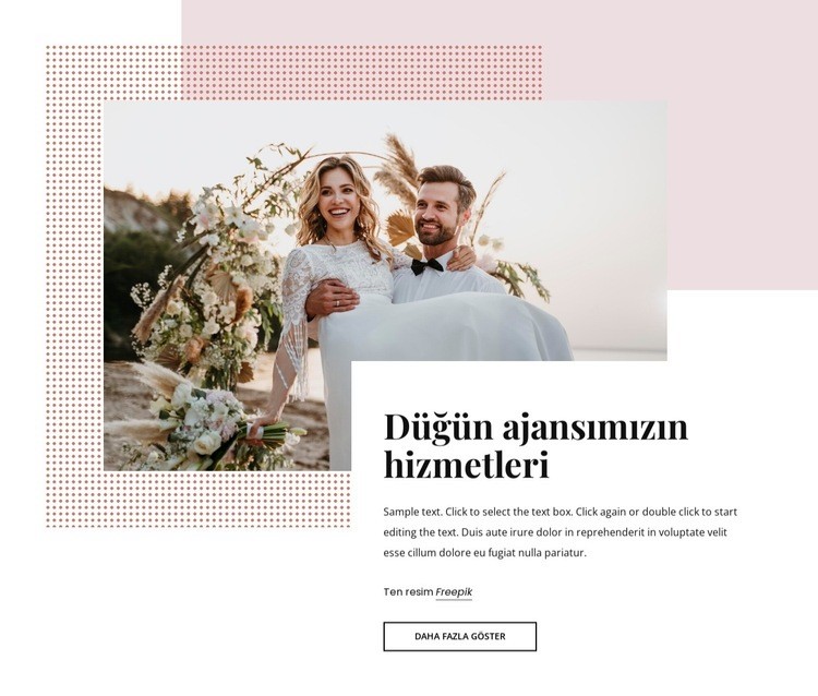 Düğün ajansımız Html Web Sitesi Oluşturucu